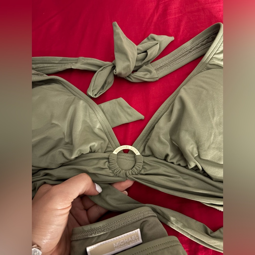 Micheal Kors Green Halter Bikini - Picture 5 of 5
